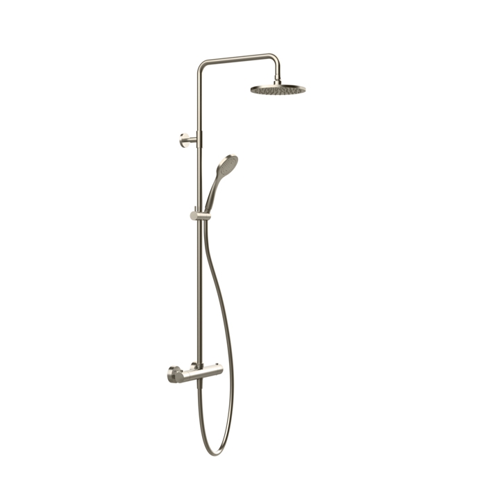 Душевая система Gessi Emporio shower, с верхним душем, термостатическим смесителем, штанга, шланг, ручной душ, цвет: Finox Brushed Nickel 35181.149 (35181#149) 10213 - фото 1367