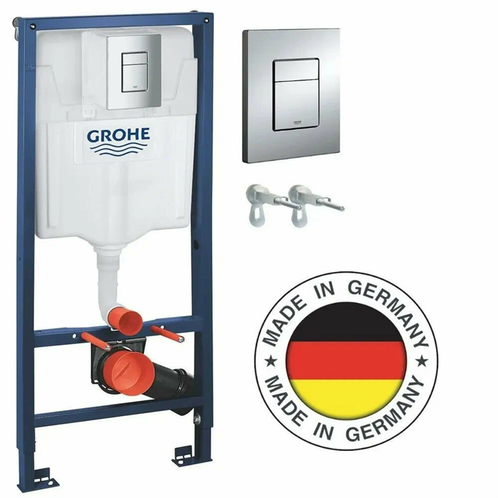Инсталляция для подвесного унитаза Grohe Rapid SL 38772001 3 в 1 комплект с клавишей хром Skate Cosmopoliten 26184 - фото 1802