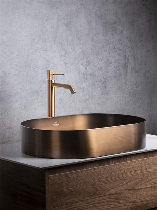 Раковина AltroBagno Eterno 001028 BrAn из нержавеющей стали, состаренная бронза 26186