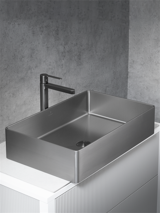 Раковина AltroBagno Solido 001022 MtGr из нержавеющей стали, графит (оружейная сталь) 26201