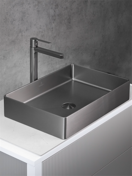 Раковина AltroBagno Astro 001018 MtGr из нержавеющей стали, графит (оружейная сталь) 26202