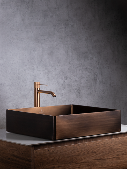 Раковина AltroBagno Accordo 001012 BrAn из нержавеющей стали, состаренная бронза 26205