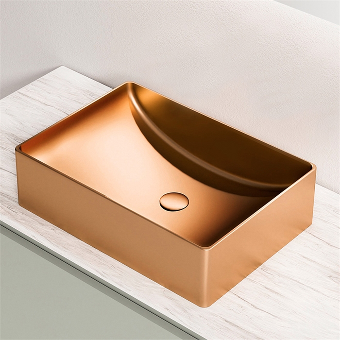 Раковина AltroBagno Futuro 001015 RaSp из нержавеющей стали, медь матовая 26211