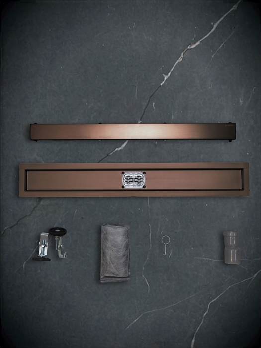 Душевой трап 60см под плитку AltroBagno Livello 071238 BC (60), цвет медь матовая 26215