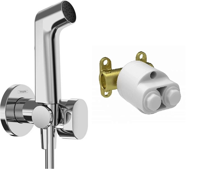 Гигиенический душ Hansgrohe EcoSmart+ S 1jet со смесителем и скрытой частью 29235180 хром глянец (29232000S) 10062 - фото 320