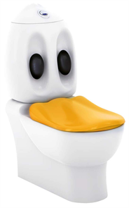 Унитаз-компакт детский CREAVIT Ducky с жёлтым сиденьем (DC360-11CB00E-0000)