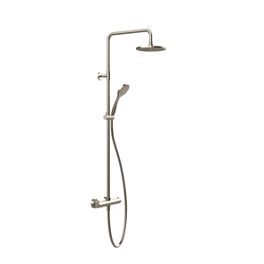 Душевая система Gessi Emporio shower, с верхним душем, термостатическим смесителем, штанга, шланг, ручной душ, цвет: Finox Brushed Nickel 35181.149 (35181#149) 10213