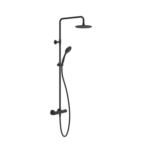 Душевая система Gessi Emporio shower, с верхним душем, термостатическим смесителем, штанга, шланг, ручной душ, цвет: Black XL черный матовый 35181.299 (35181#299) 10214