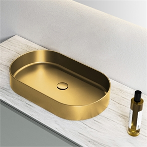 Раковина AltroBagno Eterno 001025 OrSp из нержавеющей стали, матовое золото 26185