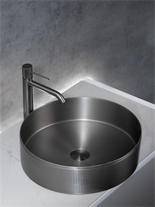 Раковина AltroBagno Costoso 001006 MtGr из нержавеющей стали, графит (оружейная сталь) 26191