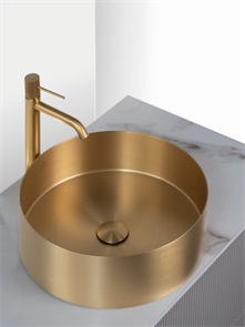 Раковина AltroBagno Luna 001001 OrSp из нержавеющей стали, матовое золото 26192