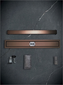 Душевой трап 60см под плитку AltroBagno Livello 071238 BC (60), цвет медь матовая 26215