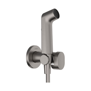 Гигиенический душ Hansgrohe EcoSmart+ S 1jet  со смесителем (требуется скрытая часть 29235180) шлифованный черный хром (29232340) 10052