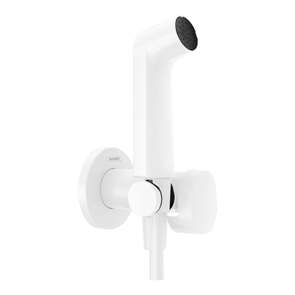 Гигиенический душ Hansgrohe EcoSmart+ S 1jet со смесителем (требуется скрытая часть 29235180) белый матовый (29232700) 10055