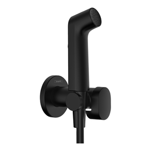 Гигиенический душ Hansgrohe EcoSmart+ S 1jet со смесителем (требуется скрытая часть 29235180) черный матовый (29232670) 10056