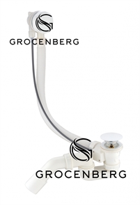 Полуавтоматический слив-перелив для ванны Grocenberg GB240 белый глянец (GB240W) 10102