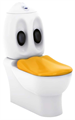 Унитаз-компакт детский CREAVIT Ducky с жёлтым сиденьем (DC360-11CB00E-0000)