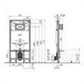 Скрытая система инсталляции 8см для подвесного унитаза для сухой установки (для гипсокартона) Alcaplast (Алкапласт) AM1101/1200 Sádromodul Slim (AM1101/1200) 10038