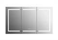 Алюминиевый зеркальный шкаф 1200*700*133, крепеж, две зеркальных дверцы, две стекл.полки, круговая подсветка, сенсорное управление, антизапотевание AQUATEK AQ7124-MLC (AQ7124-MLC) 10142